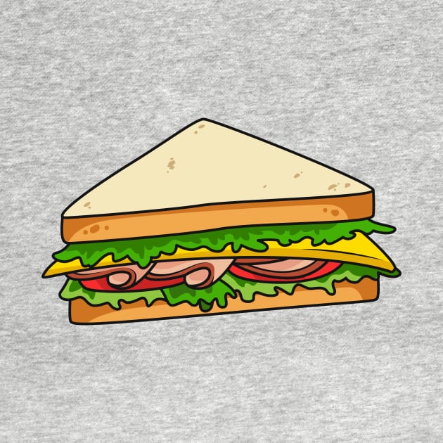 Sandwich cartoon illustration by Miss Cartoon